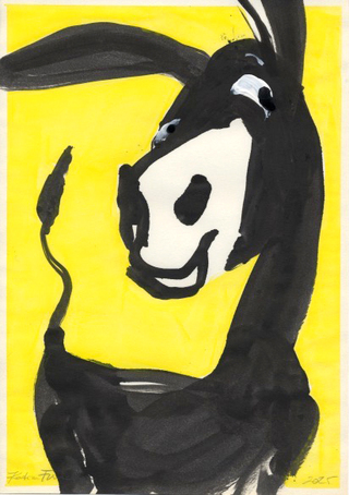 Smirkey Donkey // ink on paper //
 € 275,-
