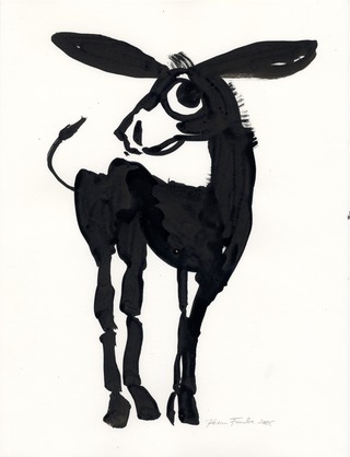Sceptical Donkey // ink on paper // €400,-