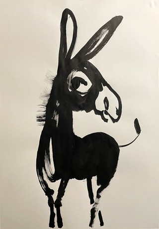 Attentive Donkey // ink on paper // €520,-